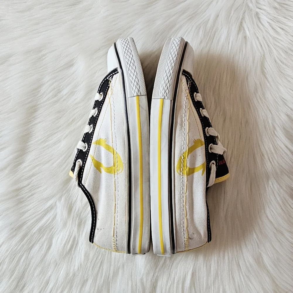 True Religion Rare Low Top Y2K Vintage Black Yellow White Sneakers Men's Size 8